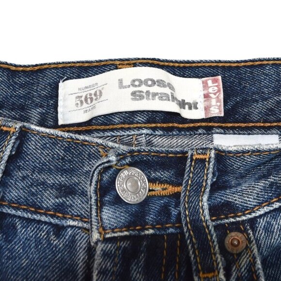 Levi’s 569 Loose Straight Jeans Sz 26 (14 Slim) Blue Y2K Skater (Minor Flaw) - Picture 3 of 8